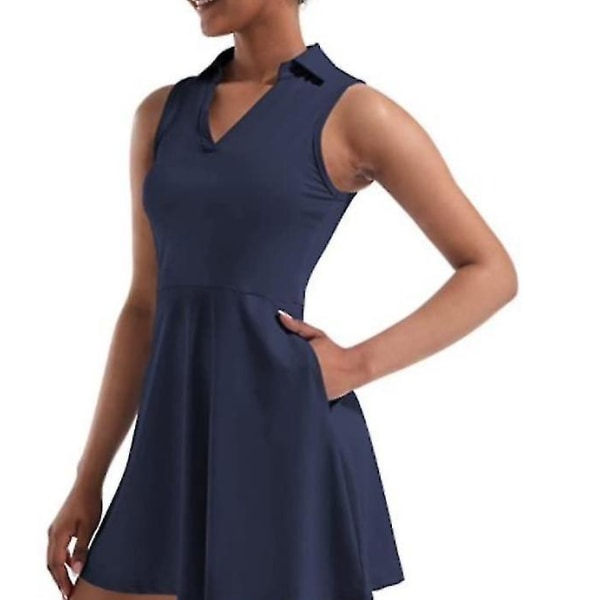 Tennismekot Golfmekot Sisäänrakennetuilla Shortseilla navy blue l