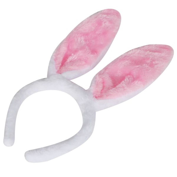 Kaninöron Maskeradaccessoar Vit med Rosa Kaninöron