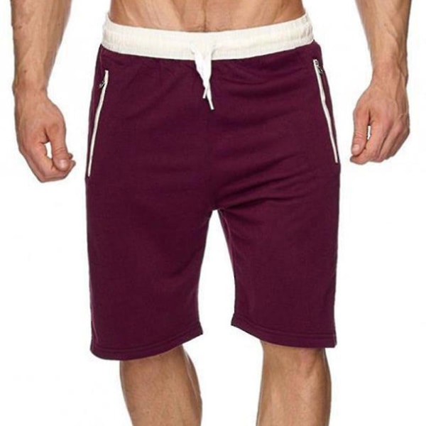 Herre Badeshorts Svømme Joggings Gym Boardshorts Buks Badedragt Strand Sommer Wine Red 3XL