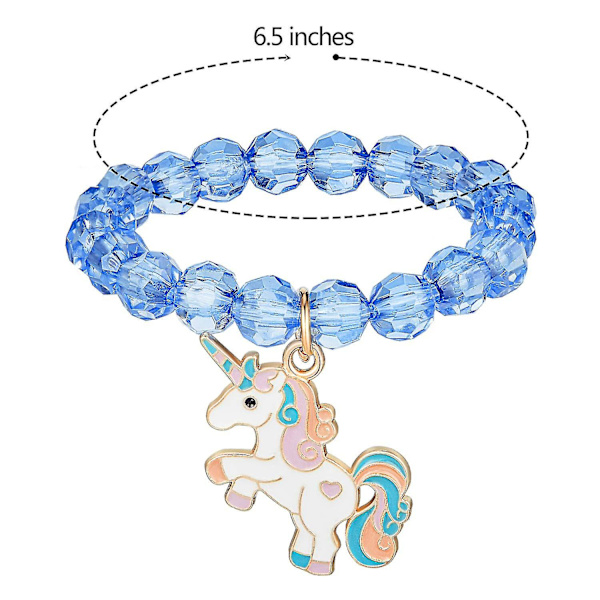 9 kpl Värikkäitä Rannekoruja Tyttöjen Rannekorut Sateenkaarihelmet Crystal Style