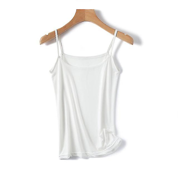 Naisten Sling Toppi Kesä Tyttöjen Seksikäs Olkaimellinen Toppi Urheiluun Joogaan Fitness Pohjatoppi White XL