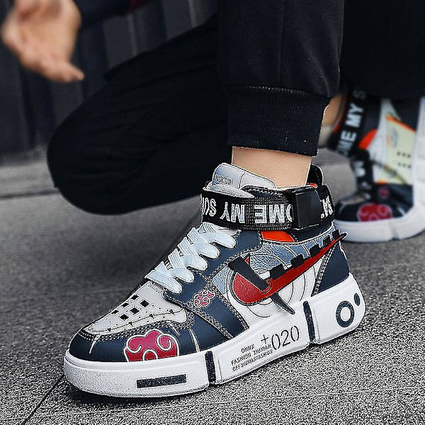 Barnskor Naruto Andningsbara Sport Löparskor Anime Sneakers 5678 DarkBlue 30