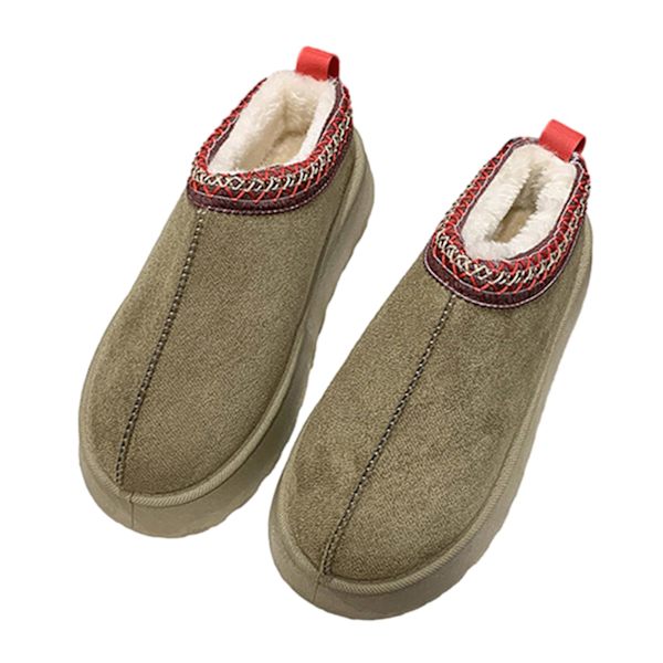 Naisten Platform-saappaat Tossut Hengittävät Lämpimät Tossut Ihanteellinen Lahja Jouluksi Military Green 38