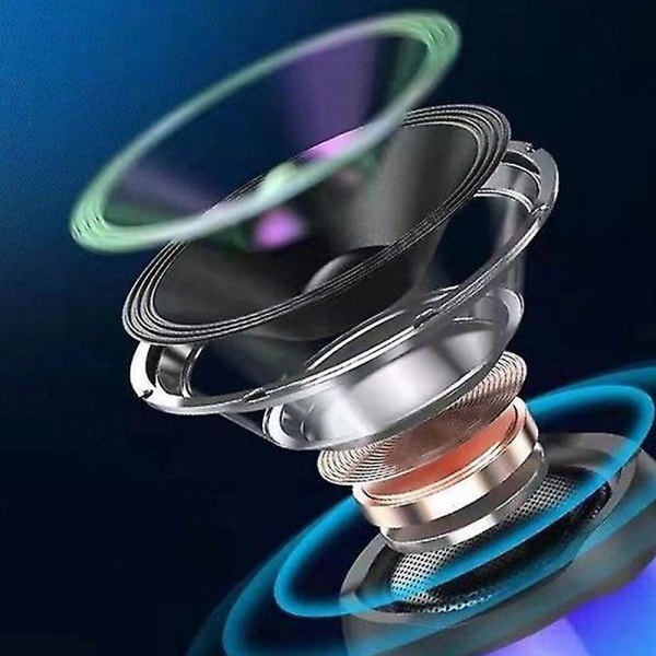 Pulse 4 LED Trådlös Bluetooth Högtalare Stereo Bas Handsfree Med Färgglatt Ljus White