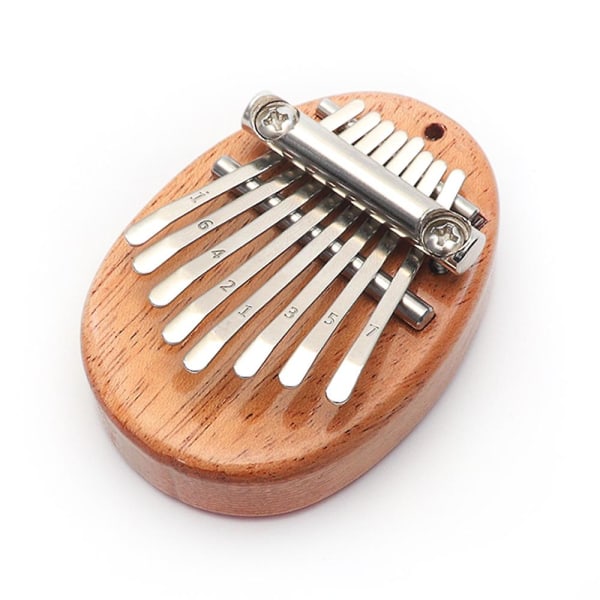 Liten Kalimba 8 Tangenter Tommelpiano Bærbar Fingermusikk Keyboard Instrument