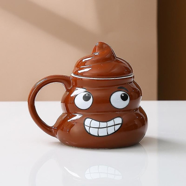 Söpö kakkakeraaminen vesimuki Kakkamuki Kakkakepponen lahja Bad smile