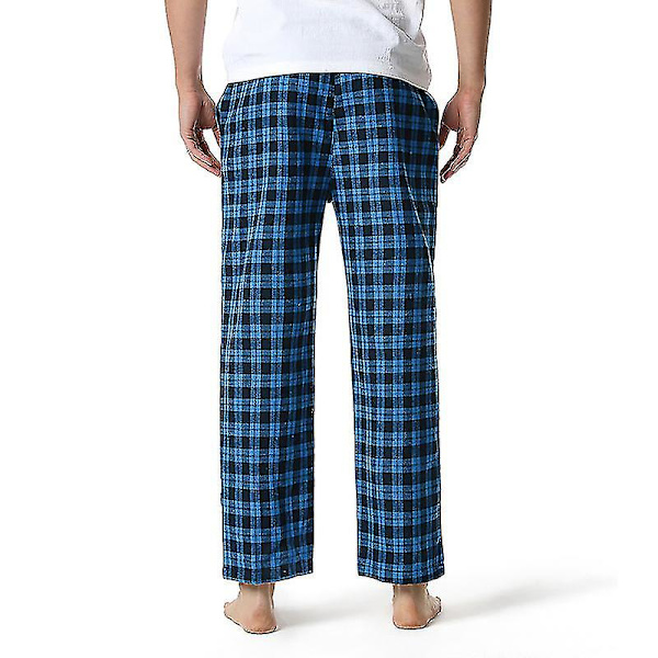 Miesten puuvillaiset kudotut pyjamahousut, ruudulliset kevyet olohousut COLOR 9 S