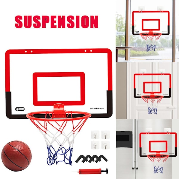 Väggmonterad basketkorg för barn, stansfri inomhusbasket, interaktiva leksaker, present