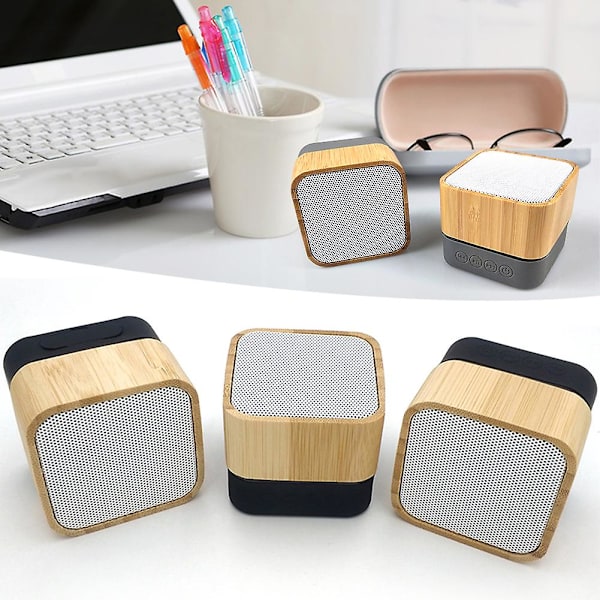Kvadratisk Bluetooth-kompatibel högtalare Bärbar 3d Stereo Musik Högtalare För Fest Strand Camping Grey