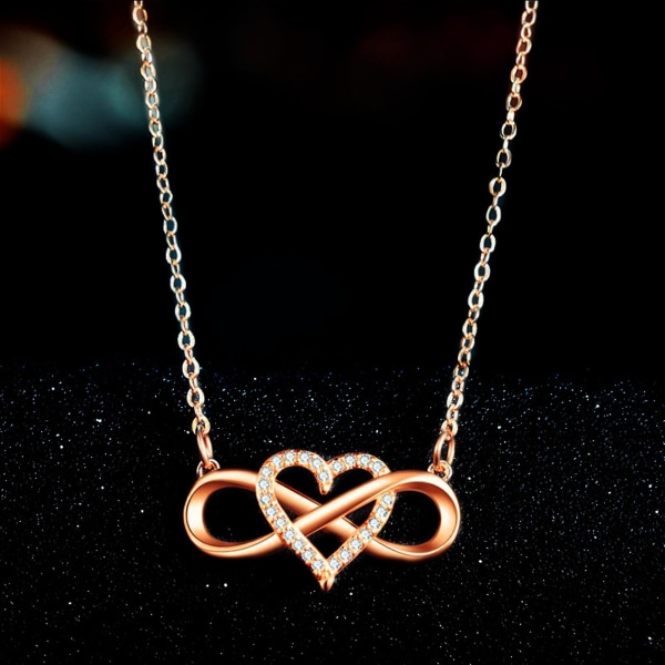 Guld Hjerte Lykke Halskæde Luksuriøse Halskæder Pige Mode Til Aftenkjoler Seler T-shirt Kjole Rose Gold