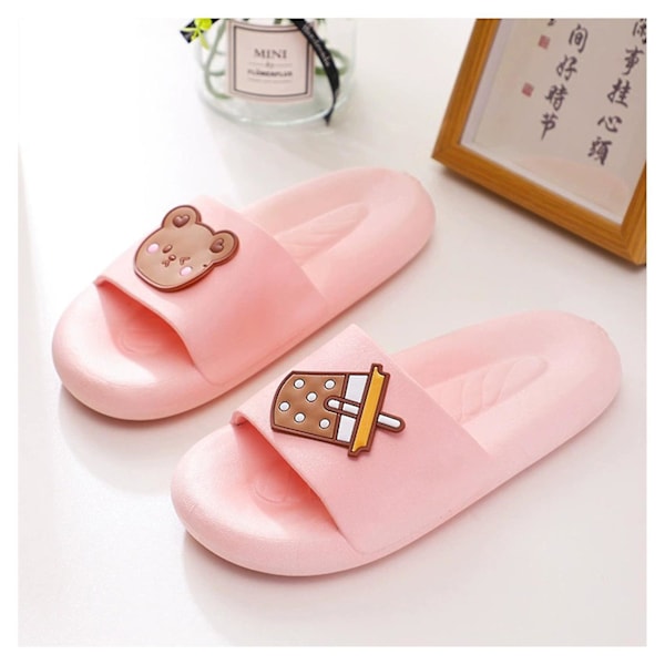 Strandsandaler Halkfria Duschtofflor Mjuka Sommarsandaler A Pink 40-41