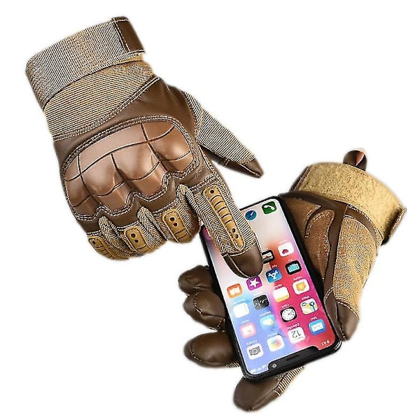 Taktiske Hansker Motorsykkelhansker Fullfingerhansker light brown M