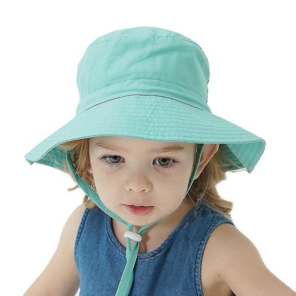 Baby Solhatt Summer Beach Upf 50+ Solskydd Baby Boy Hattar Toddler MINT GREEN S