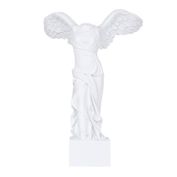 Grekisk Victory Winged Goddess Resin Staty Europeisk konst Skulptur dekor White