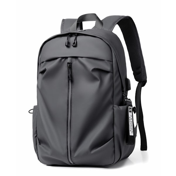Affärsmässig Stöldskyddsryggsäck för Laptop, Kabinväska med Stor Kapacitet & USB-gränssnitt Svart/Ljusgrå/Mörkgrå Färg Dark Grey