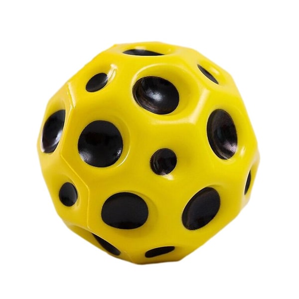 Space Balls højt hoppende bold, Pop hoppende Spaceball sports trænings gummi hoppebold sensorisk legetøj til kæledyr og børn Yellow