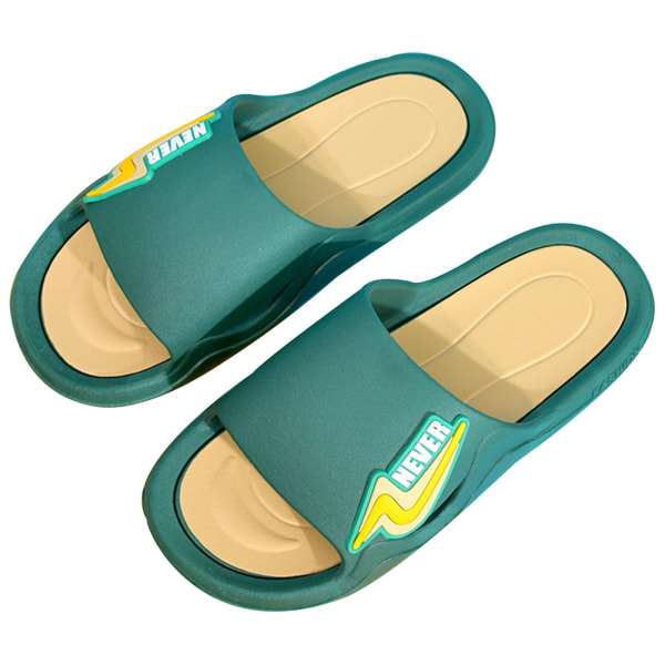 Herr Sommar Cloud Tofflor Halkfria Snabbtorkande Öppen Tå Mjuka Sandaler För Inomhus Och Utomhus Green 40-41