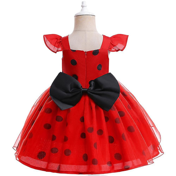 1-9 år Barn Flickor Polka Dots Princess Dress Halloween Party Carnival Dress Gifts-a 4-5 Years