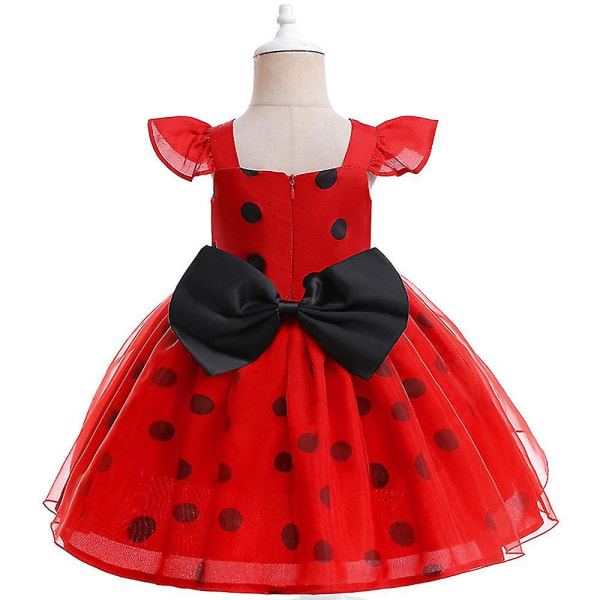 1-9 år Barn Flickor Polka Dots Princess Dress Halloween Party Carnival Dress Gifts-a 6-7 Years