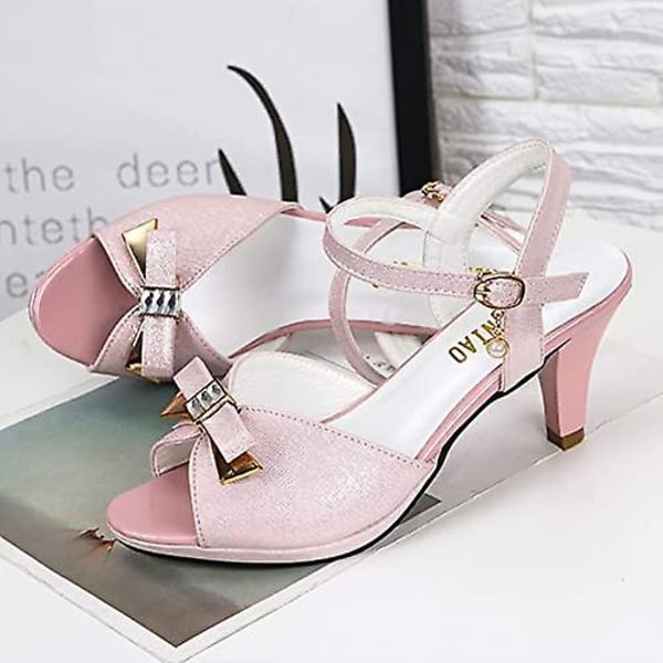 Naisten sandaalit - tyylikkäät sandaalit soljilla Pink 37
