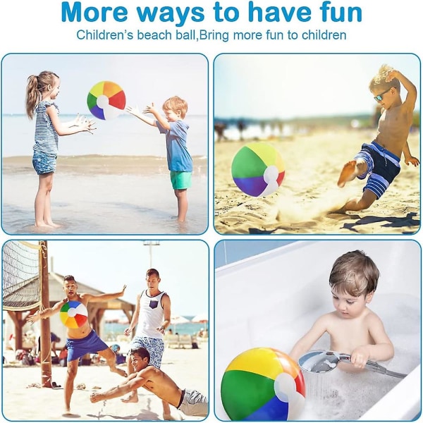 3 stk./sett 40cm Strandballer Leker Oppblåsbare Bassengballer Hawaiisk Tema Festdekorasjoner Lekeplassleker