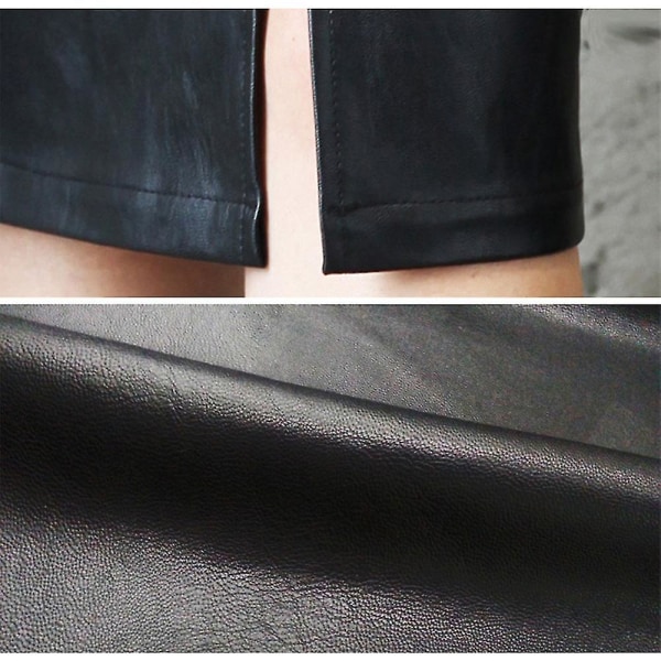 Dam Pennskirt i PU-Läder, Mode, Knälång, Midi, Bodycon, Plus Size M