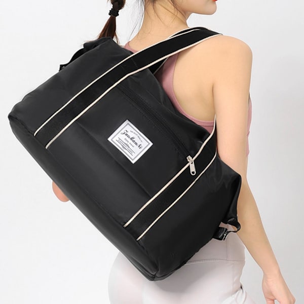Medium Fitness Duffelväska med Flera Fickor Crossbody Clutch Väska med Våtficka för Kvinnor Resor Gym Yoga Purple