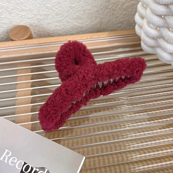 Hårklyper for kvinner Sterkt Hold Håndlaget Ekstra Stor Hodebekledning For Tykt Krøllete Hår Styling Dekorativ Deep Coffee