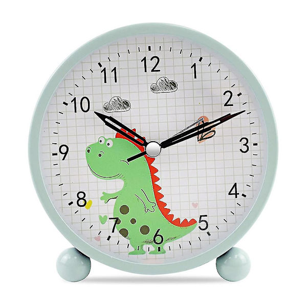 Analog väckarklocka för barn utan tickande, högt alarm, tyst, väckarklocka för flickor och