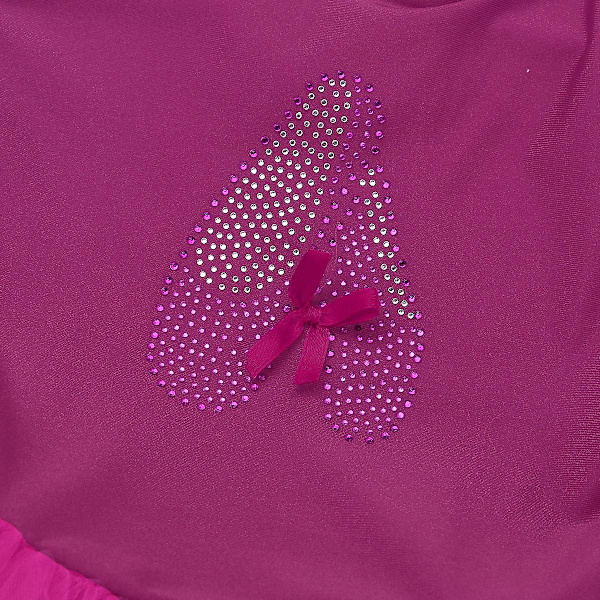 2-10 år Flickor Balettklänning Gymnastikdräkt Ballerina Sko Tryck Mesh Tutu Dansklass Scenföreställning Kostym Danskläder Rose Red XXL