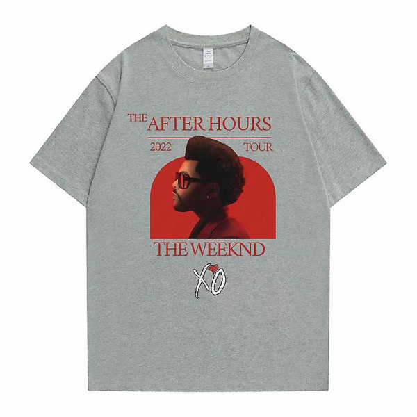 The After Hours Tour The Weeknd X'o Grafisk T-shirt Herr Nyhet Bomulls T-shirts Män Kvinnor Mode Sommar Oversized T-shirt White S