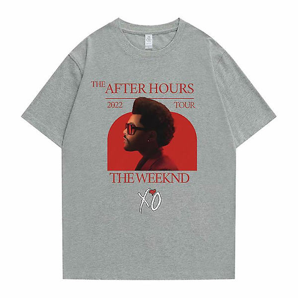 The After Hours Tour The Weeknd X'o Grafisk T-skjorte Mann Nyhet Bomulls T-skjorter Menn Kvinner Mote Sommer Oversized T-skjorte Red M
