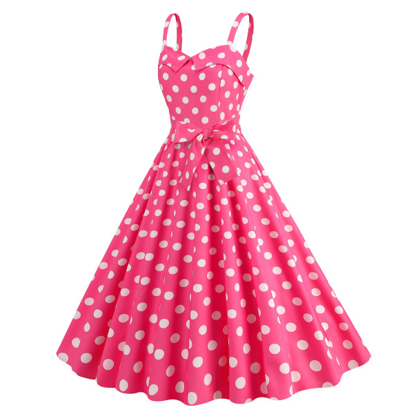 Kvinner Vintage Kjoler 1950-tallet Retro Swing Kjole Filmheltinne Cosplay Kostyme Stil 3 Style 3 S