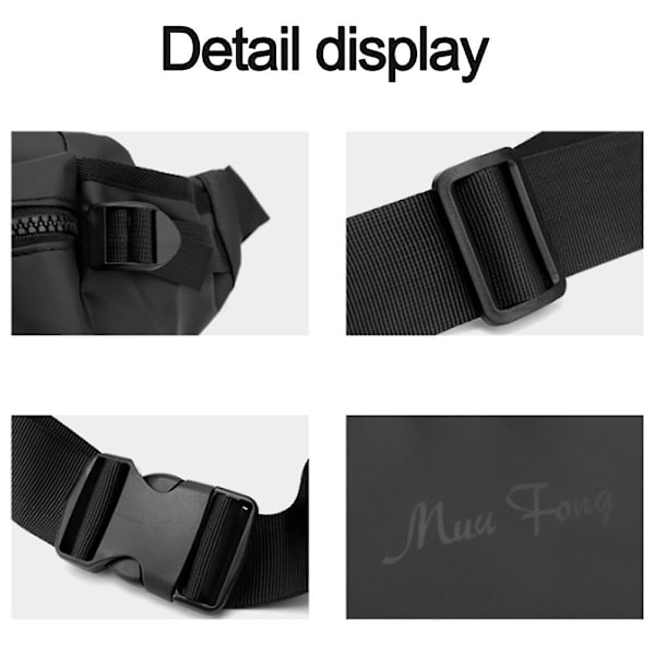 Magemaske for menn og kvinner - Crossbody midjeveske med justerbart belte og flere lommer ArmyGreen
