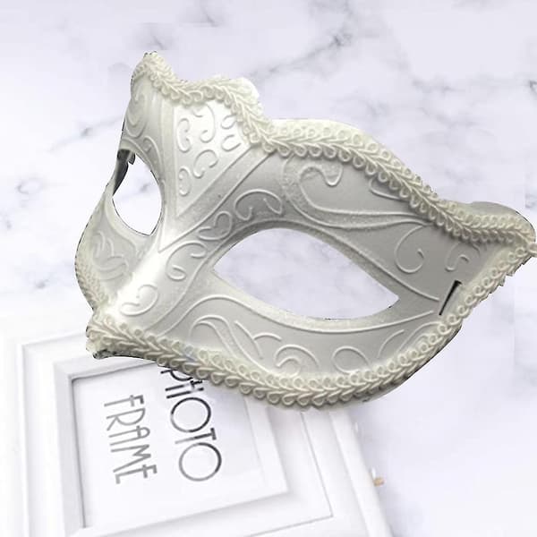 Maskerade Ansigtsovertræk, Mode Blonde Par Maskerade Ansigtsovertræk White