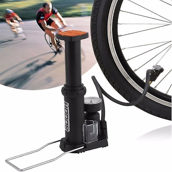 Cykelpumpe Fodbetjent Mini Bærbar Multifunktionel Pumpe Udendørs Cykling Oppustelig Dækreparation