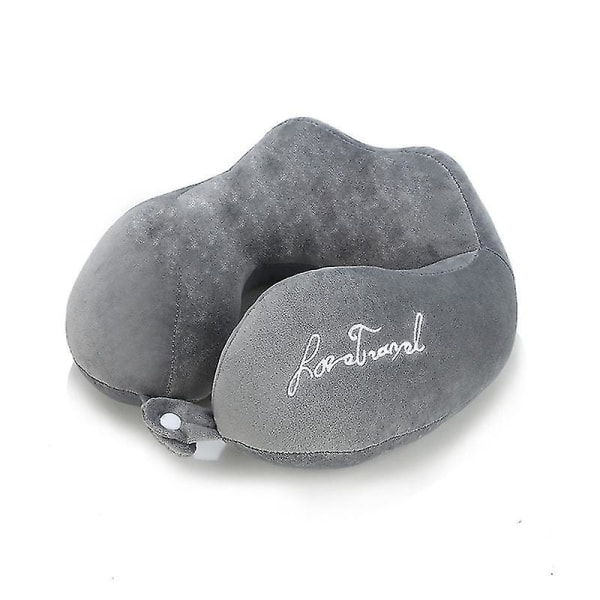 U-formet Memory Foam Nakkepude Blød Langsom Rebound Space Sengelinned Rejsepude Gray