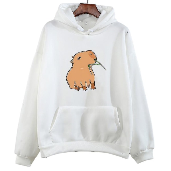 Rolig Capybara Tryck Hoodie Kvinnor/Män Kawaii Cartoon Toppar Sweatshirt För Flickor Unisex Mode Harajuku Grafisk Hooded Pullovers red XL
