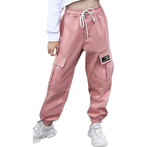 Børns Medium til Store Børns Afslappede Bukser og Pigers Overalls Pink 140CM