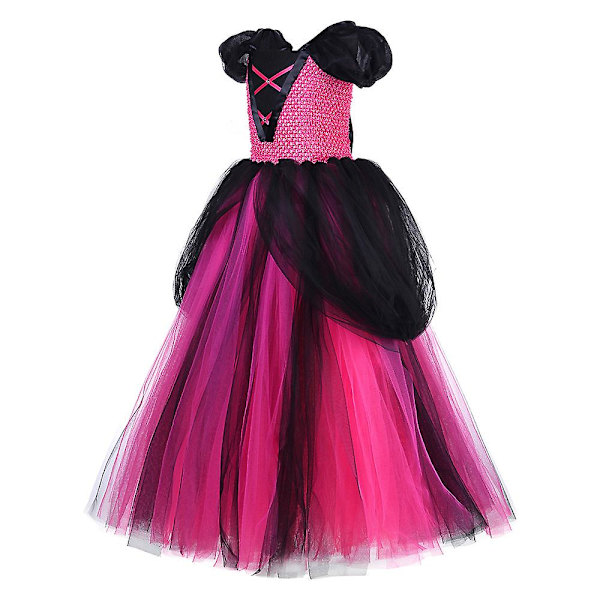 Trollkarls-party Barnklänning Magisk Flickklänning Halloween Lång Häxklänning Kvällsshow Klänning Pink XL