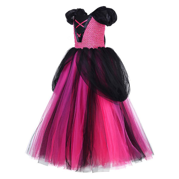 Wizard Party Barnekjole Magisk Jentekjole Halloween Lang Heksekjole Kveldsshowkjole Pink M
