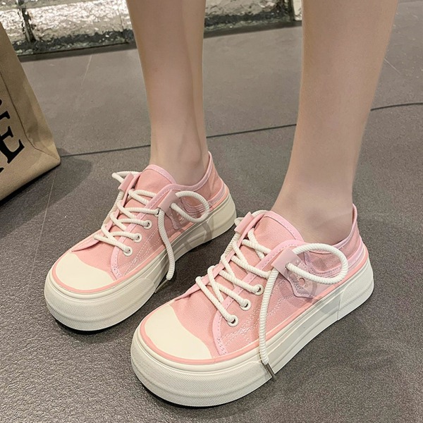Dam Casual Allround-Sneakers Ungdoms Promenadskor Lämpliga För Promenader Dans Pink 39
