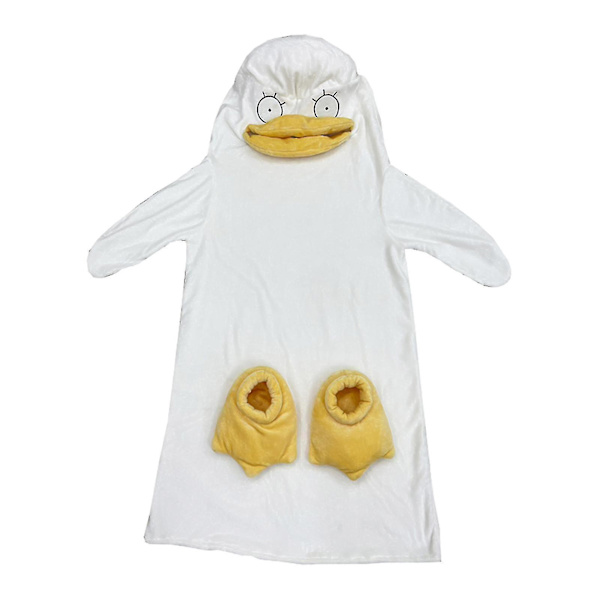 Anime Söpö Ankka Pyjama Puku Haalarit Talvi Polyesteri Aikuisten Sarjakuva Vaatteet White L