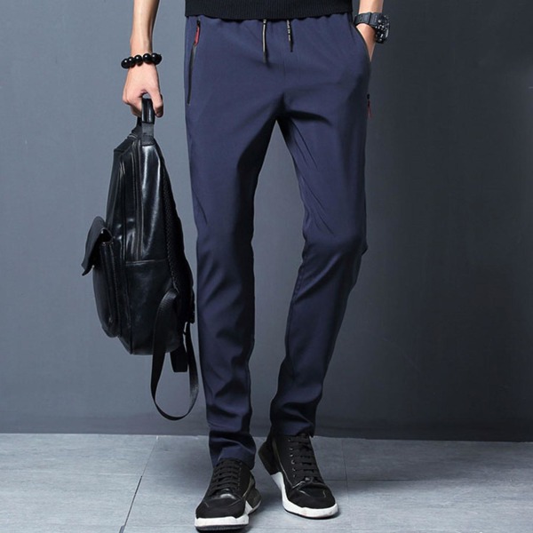 Herr Casual Utomhus Mjukisbyxor Enfärgad Sport Joggingbyxor Lämpliga För Shopping Black M
