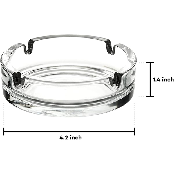 Glasaskebæger, Bærbart Dekorativt Moderne Askebæger Clear 4.2 inches