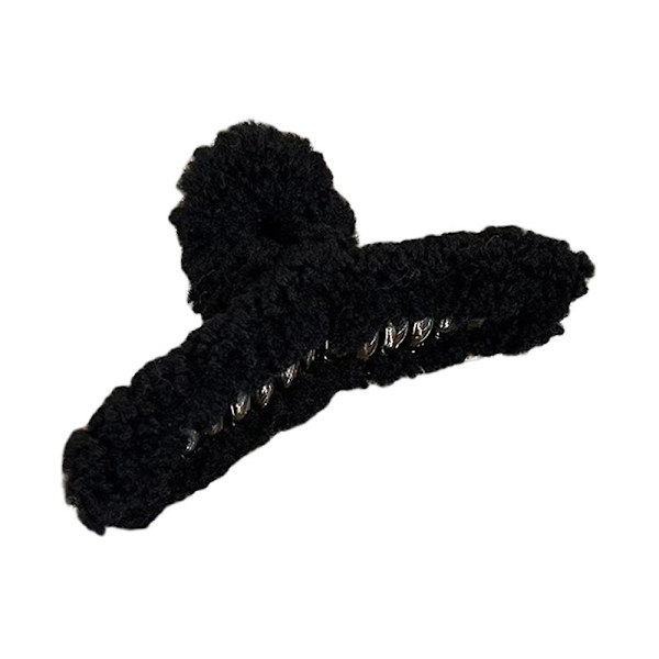 Hårklyper for kvinner Sterkt Hold Håndlaget Ekstra Stor Hodebekledning For Tykt Krøllete Hår Styling Dekorativ Black