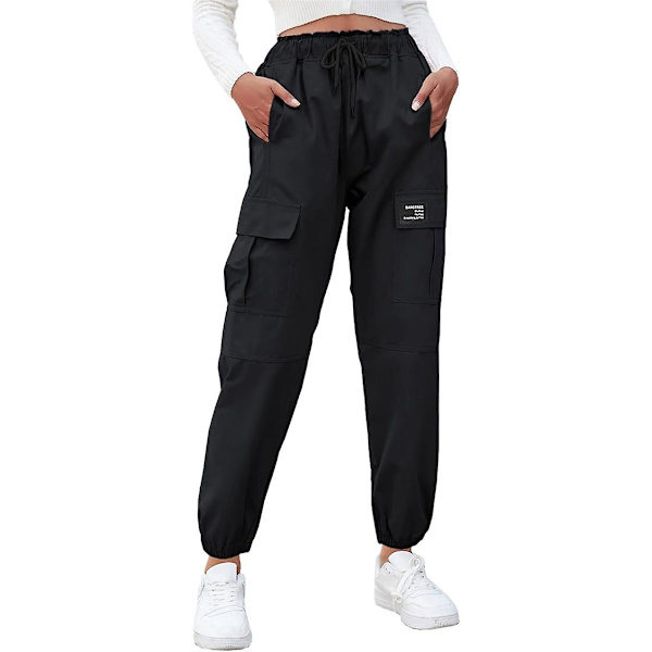 Børns Medium til Store Børns Afslappede Bukser og Pigers Overalls black 140CM