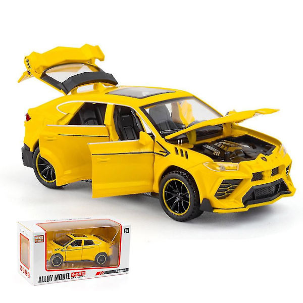Lamborghini Urus automalli valolla, avattavalla ovella ja musiikillisella simulaatioajoneuvolla Gray