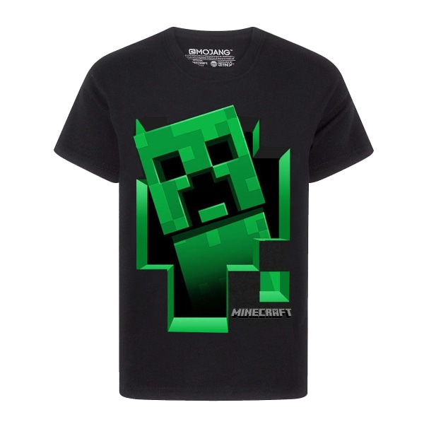 T-shirt för pojkar | Kids Creeper Inside Gamer Presenter Merchandise | Barns kortärmad svart topp 11-12 Years