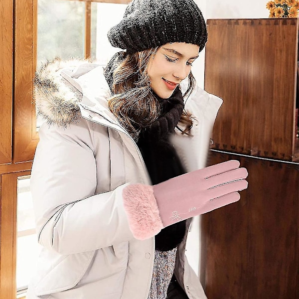 Skiløb Anti-slip Dame Vinter Ski Vandtætte Vindtætte Sne Varme Handsker Pink